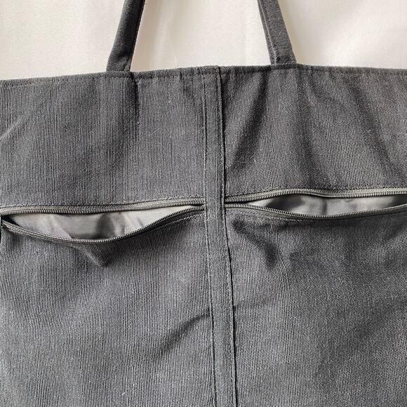 Embroidered Peacock Corduroy Canvas Tote Bag Black Pink Multicolor Artsy NEW - Picture 4 of 9